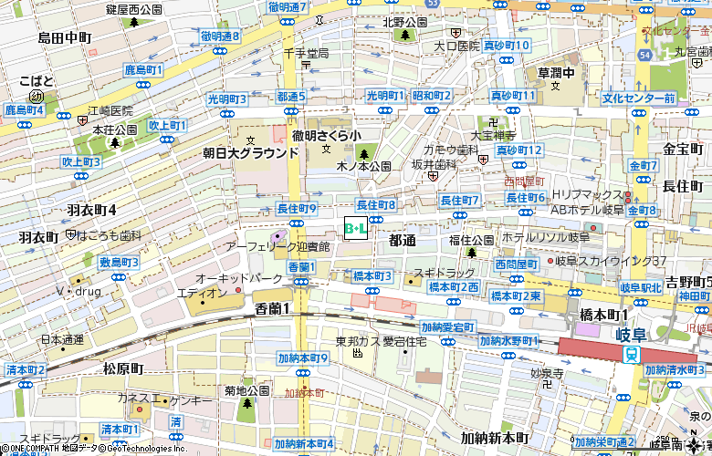 加藤コンタクト付近の地図